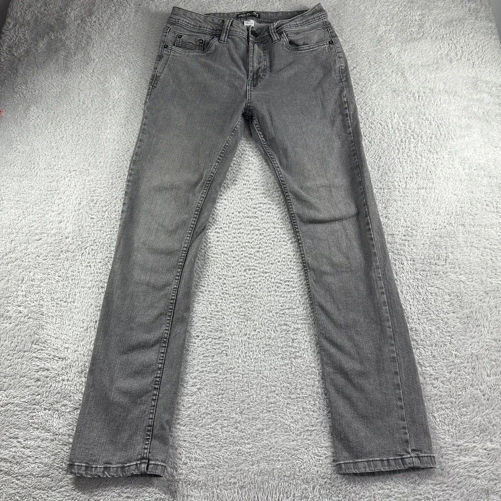 Free‎ Planet Jeans Mens 32x32 (30x30) Gray Wash Sustainable Denim Straight Leg